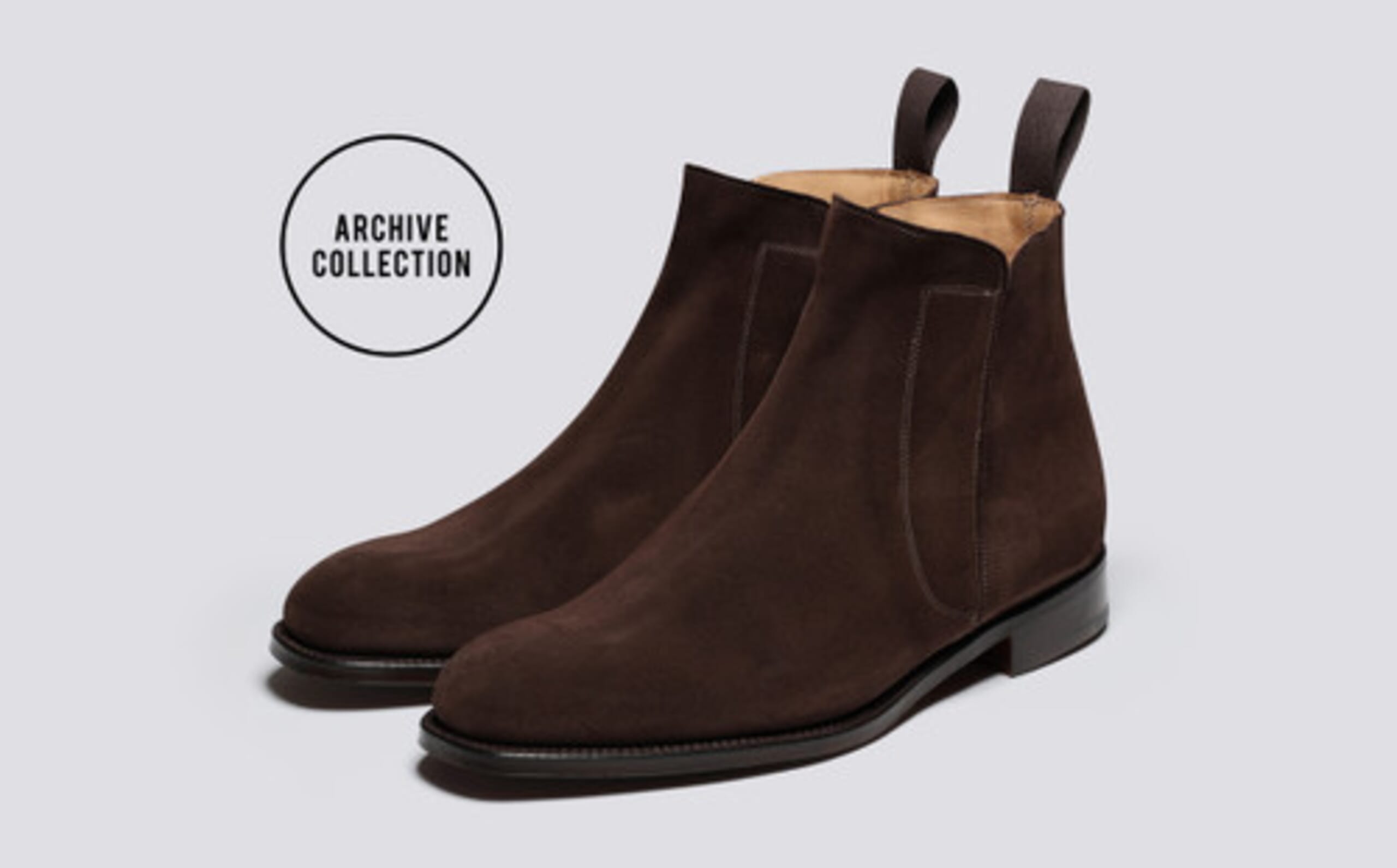 Men\'s Brown Suede Lace-Up Chelsea Boots. Size 11.5 Bedell Mid Brown Waxed Suede Chelsea Boot main image 3