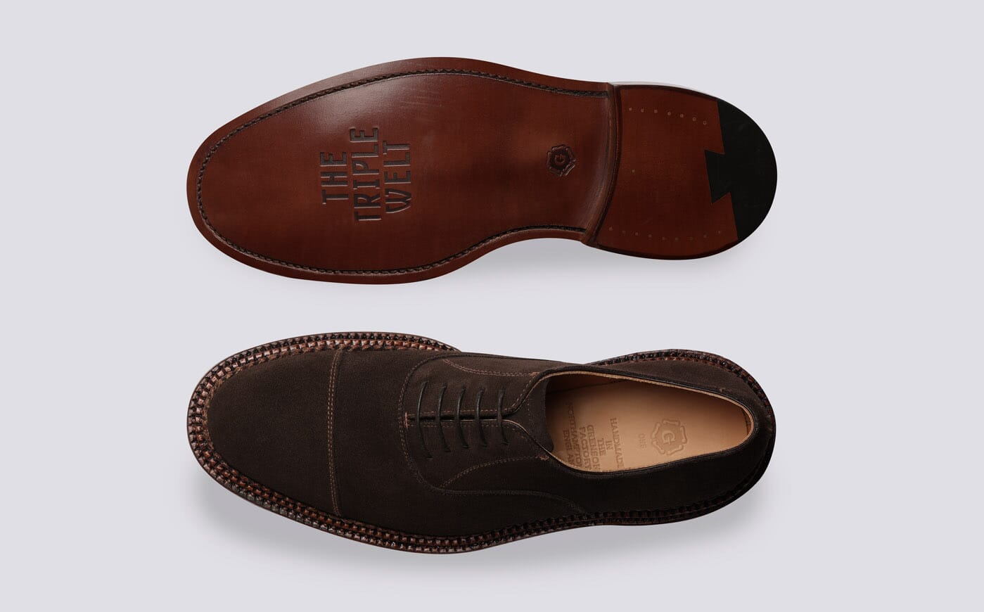 Gresham Mens Shoes in Brown Suede Grenson