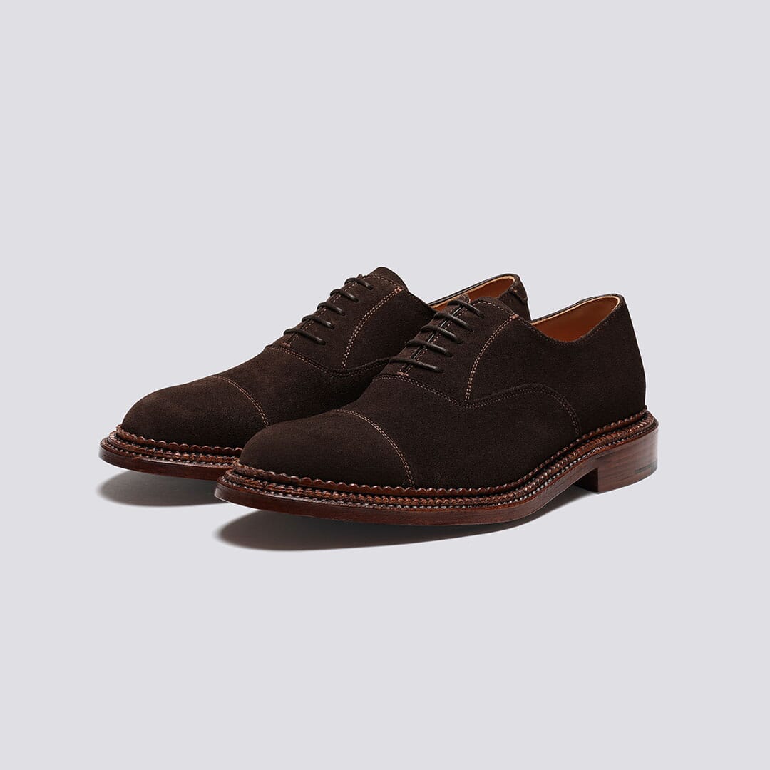 Gresham Mens Shoes in Brown Suede Grenson