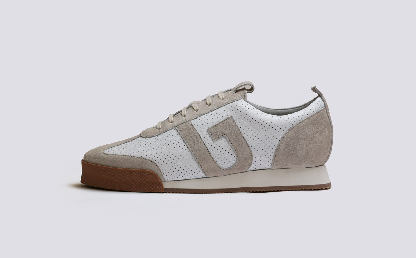 Grenson grey trainers sales