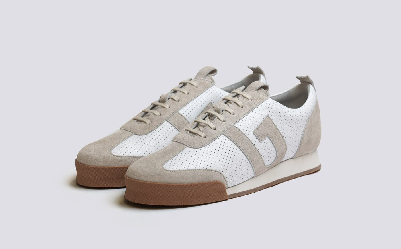 Grenson white trainers deals