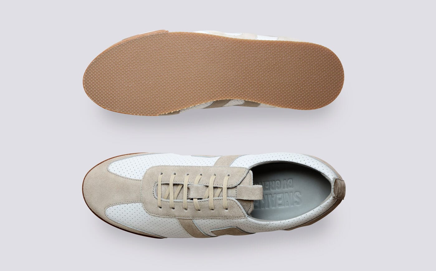 Mens cream trainers clearance