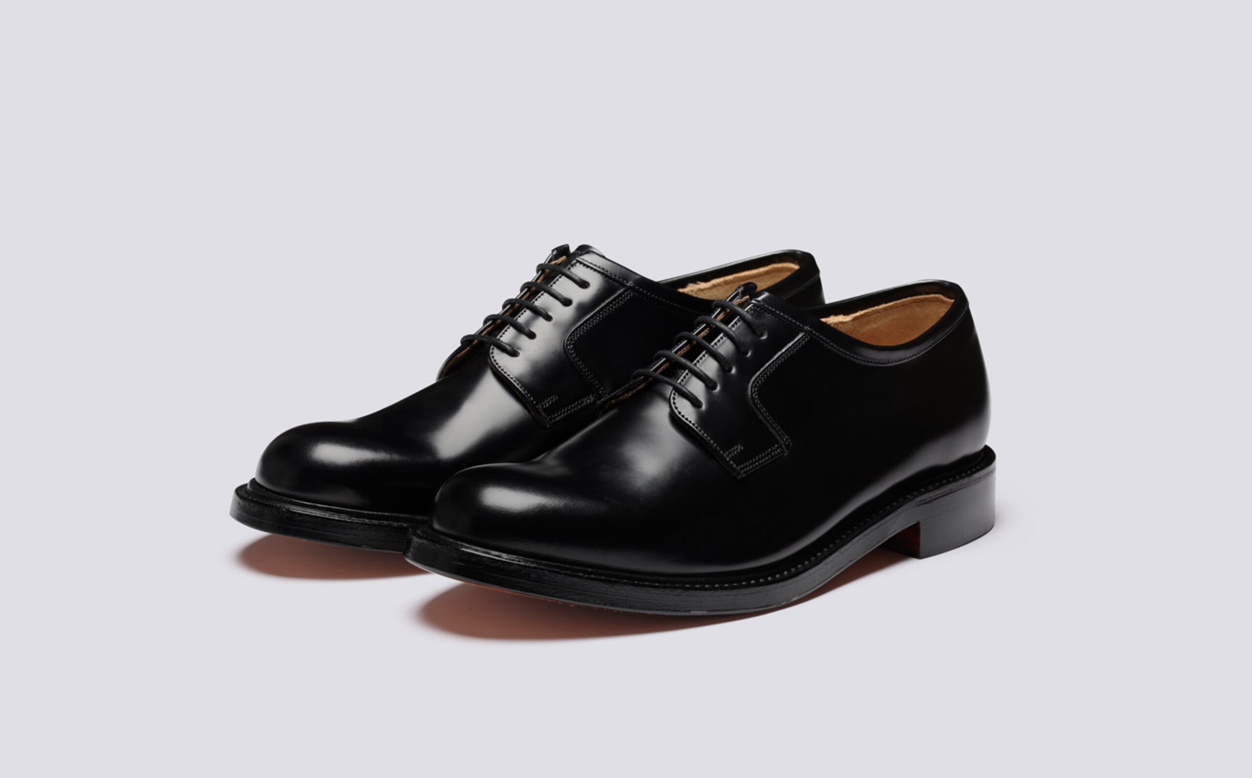 Grenson S Series Mens Black Leather Lace up Oxford Brogues Shoes Size 10 EF Grenson Online | Archie Black Brogue Shoes main image 2