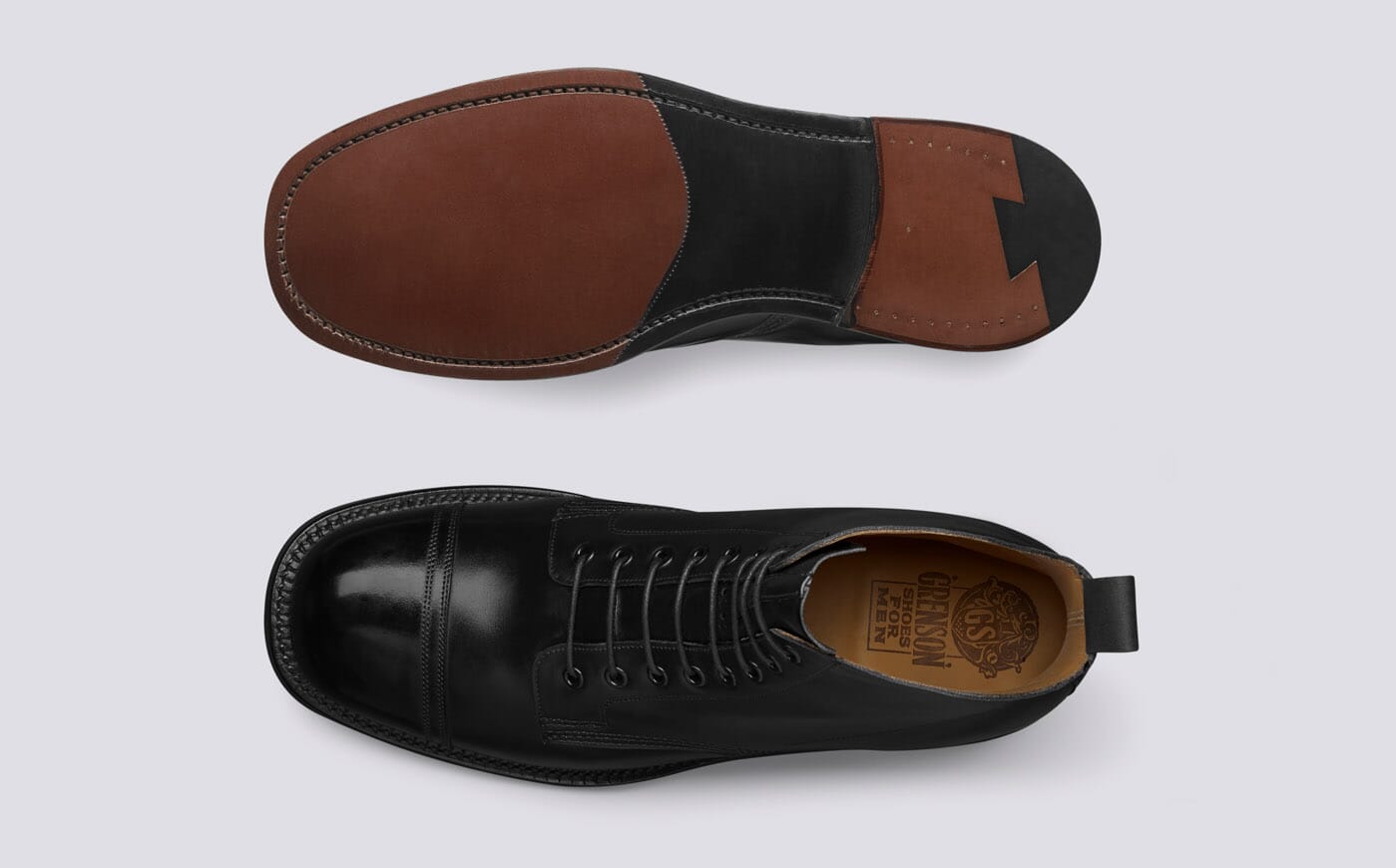 Mens leather soled boots hot sale