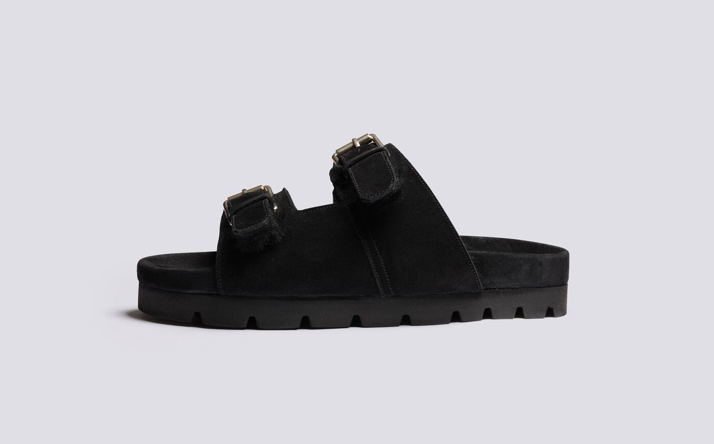 Mens suede slides sale