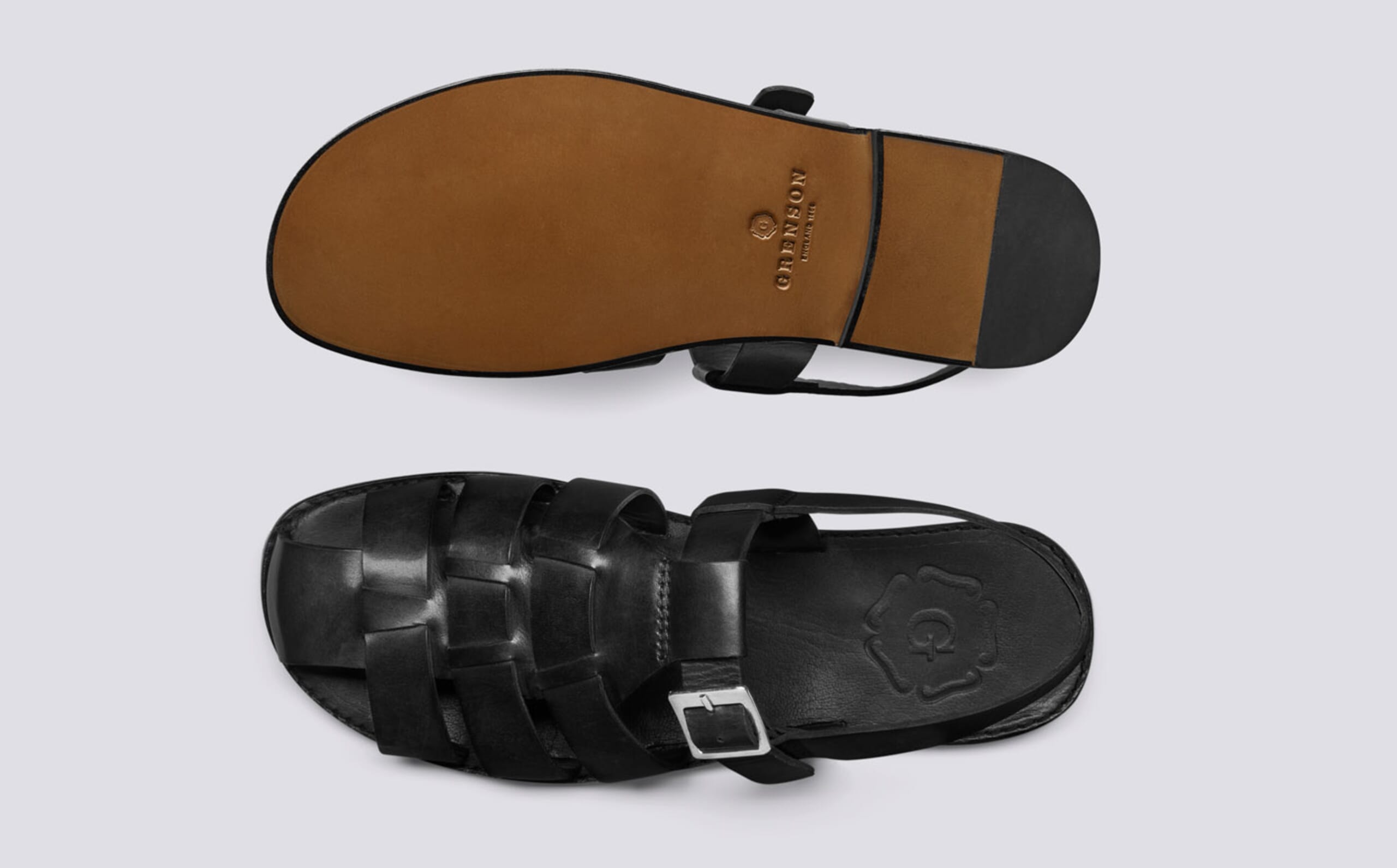 Grenson Quincy Suede Leather Sandals Men’s 7-8 Quincy | Mens Sandals in White Leather | Grenson main image 4