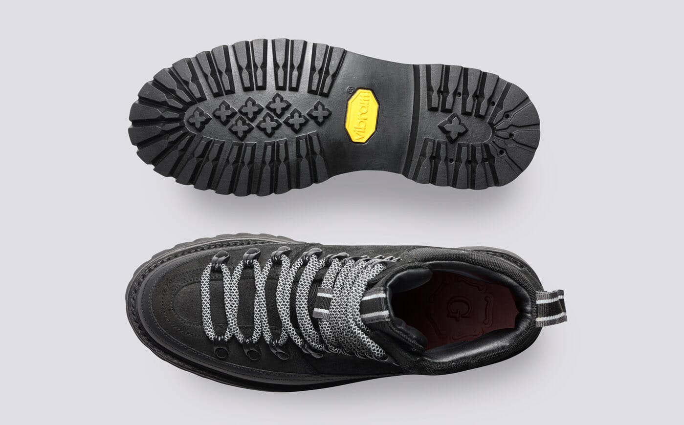Nanette Tech | Womens Hiker Boots in Black on Vibram Sole | Grenson