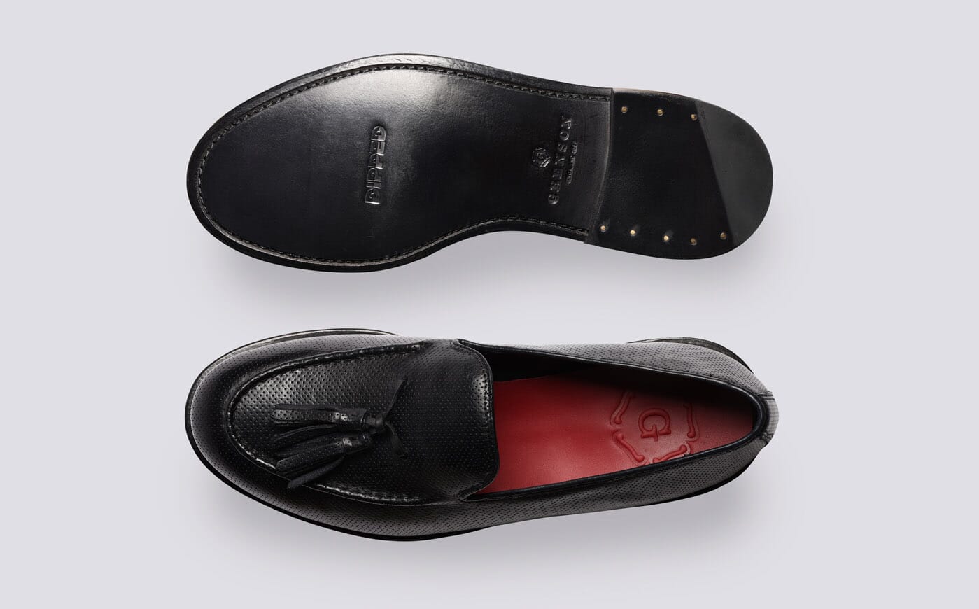 Merlin | Loafers for Men in Black Dipped Leather | Grenson display picture 1