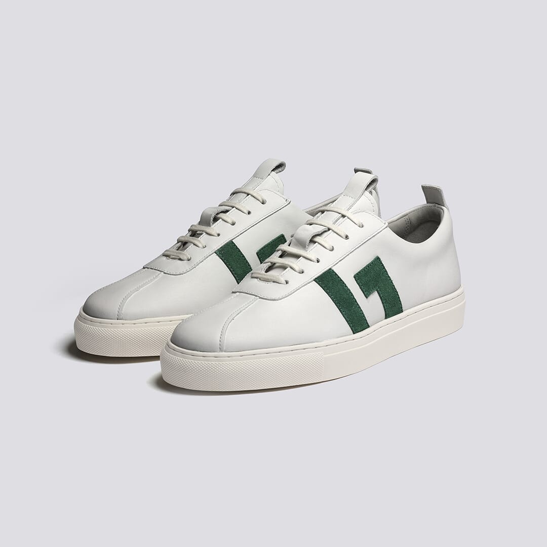 Green and white sneakers cheap