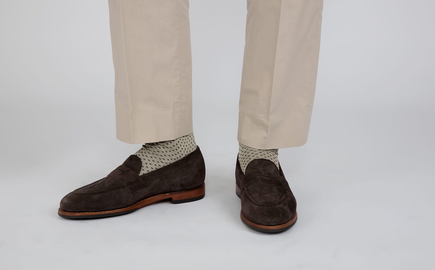 Grenson suede loafers sale