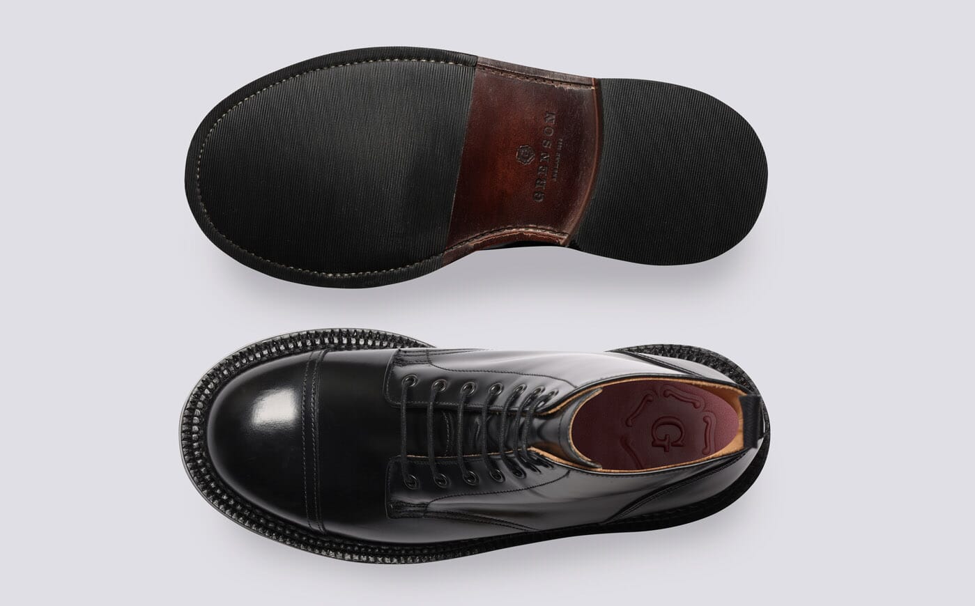 Desmond | Mens Boots in Black Bookbinder Leather | Grenson