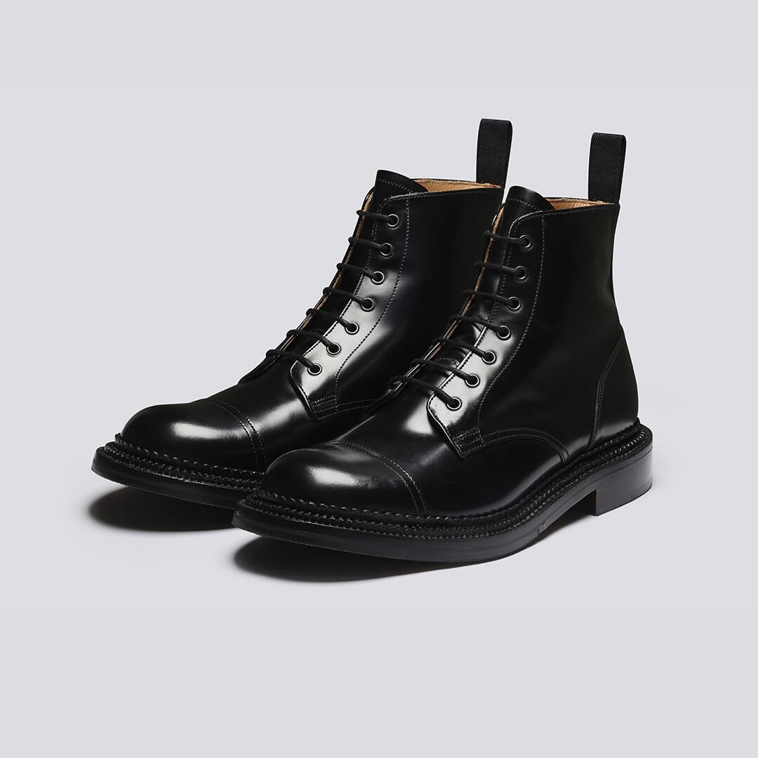 Desmond | Mens Boots in Black Bookbinder Leather | Grenson