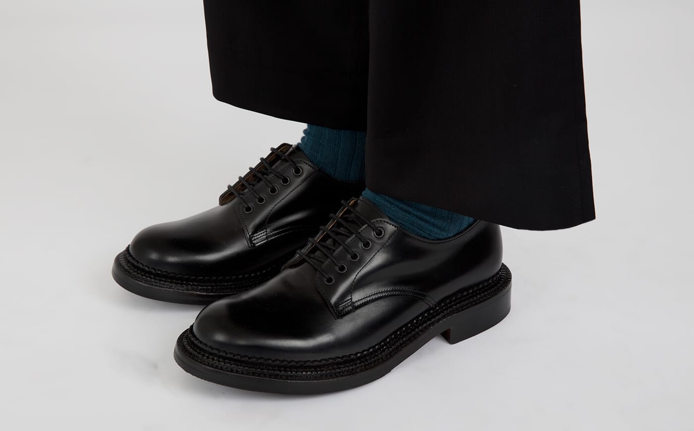 Dermot Mens Shoes in Black Bookbinder Leather Grenson