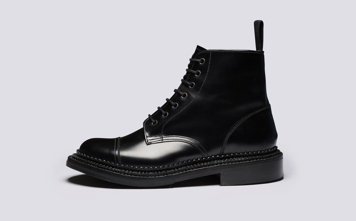 Demi Womens Boots in Black Bookbinder Leather Grenson