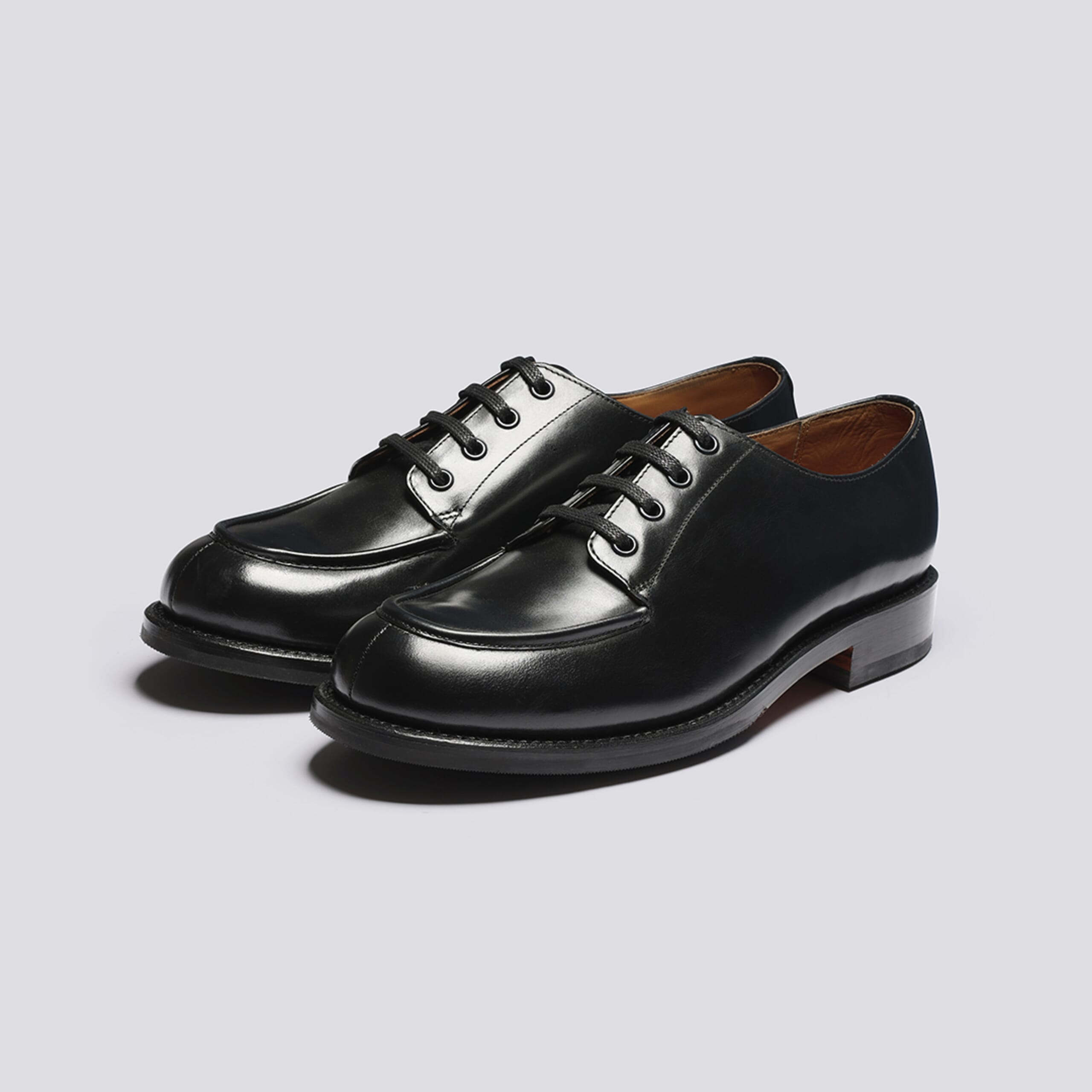 Eric | Mens Derby Shoes in Black Leather | Grenson