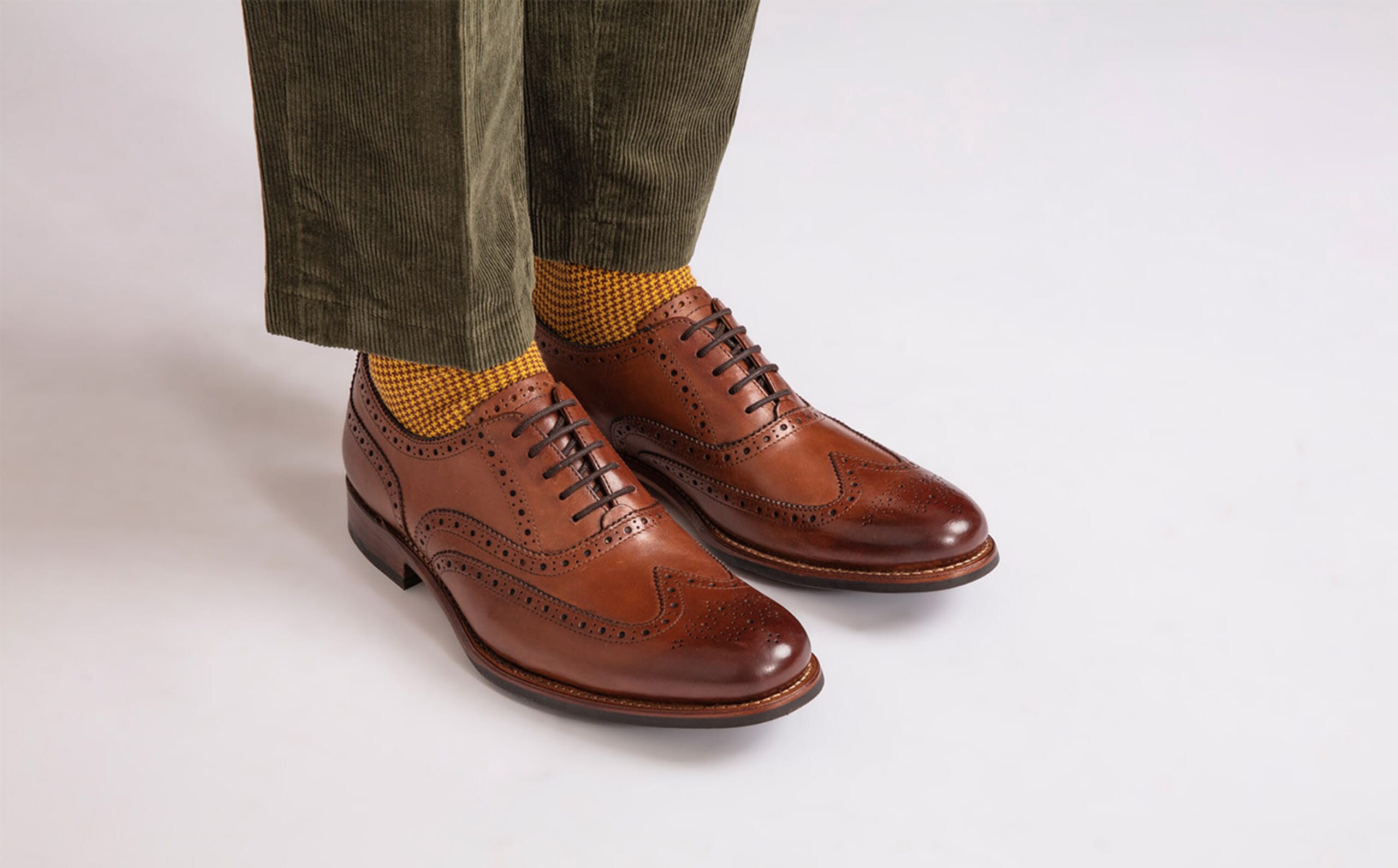 Grenson Dylan Leather Wingtip Lace Up Oxford Brogue Shoes Brown Mens Size 9B US dylan_114063_topsole_print__52  main image 3