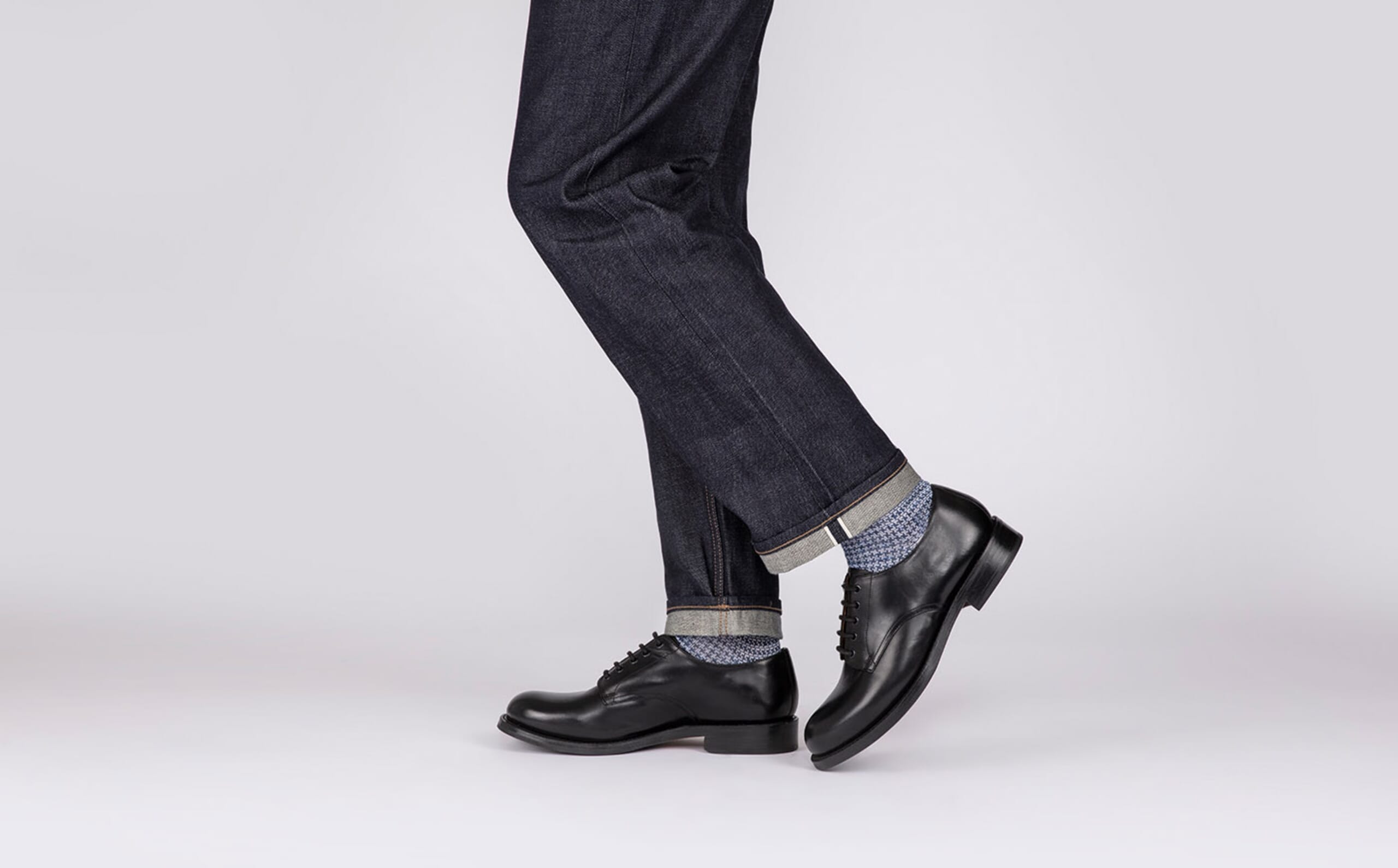 Grenson Black Perforated Derbys All New Derby main image 3