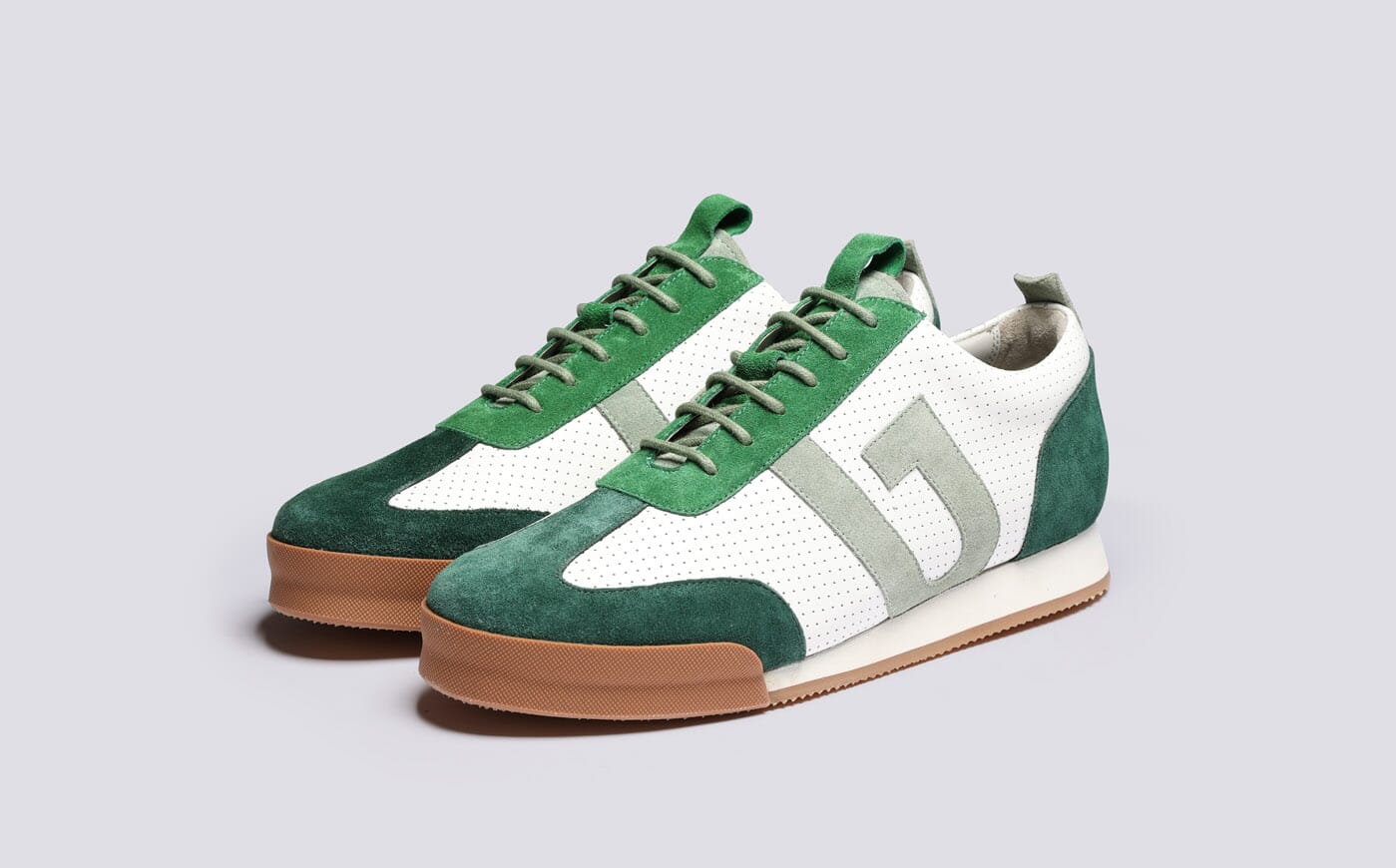 Green mens trainers sale