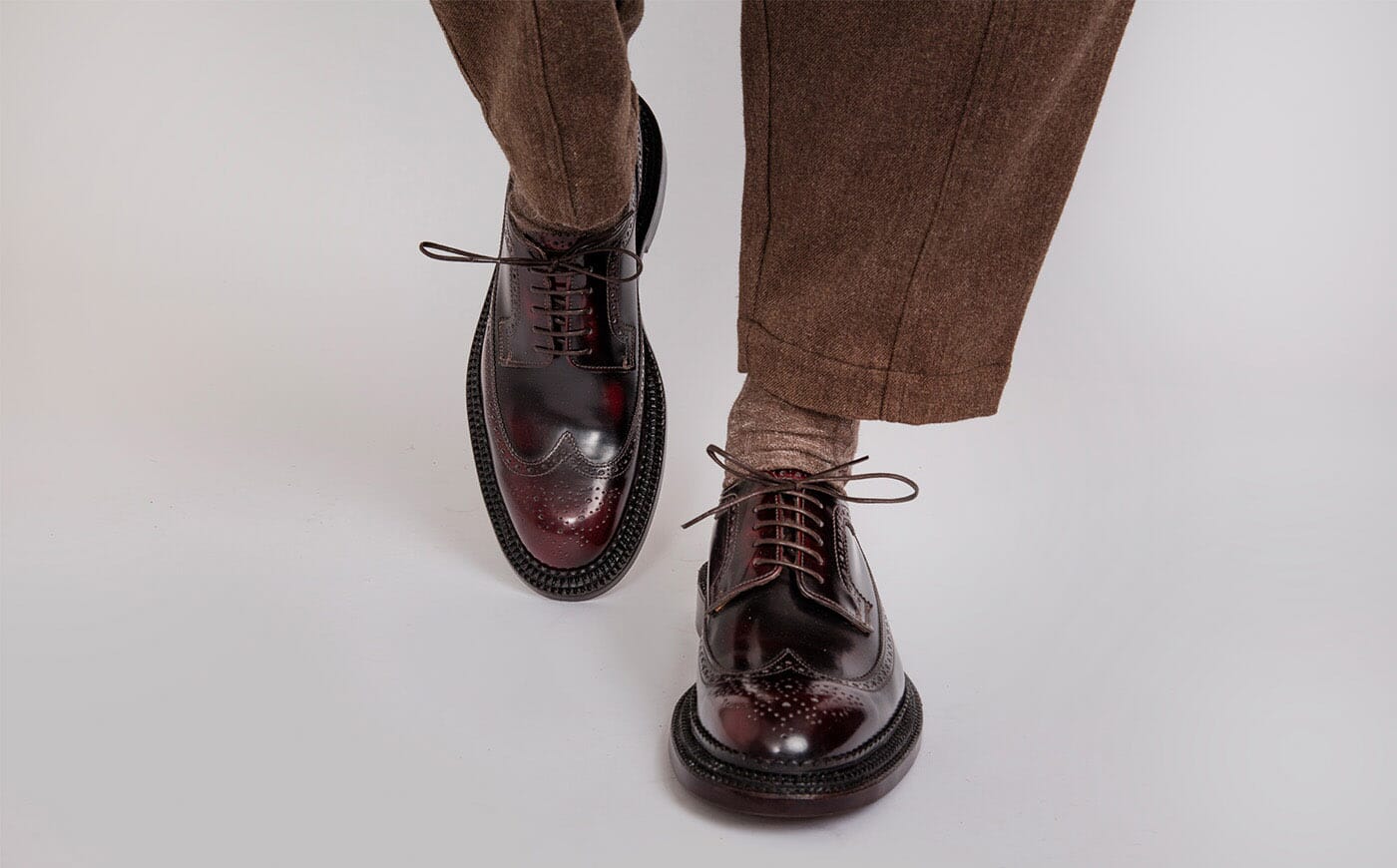 Grenson burgundy brogue sales