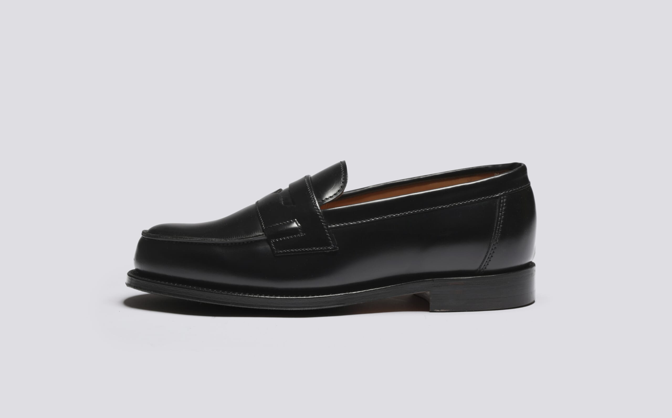 Grenson Baxter Loafers UK 8.5 US 9.5 Black Leather Feathermaster Lloyd | Black Loafers for Men with Leather Sole | Grenson Shoes main image 4