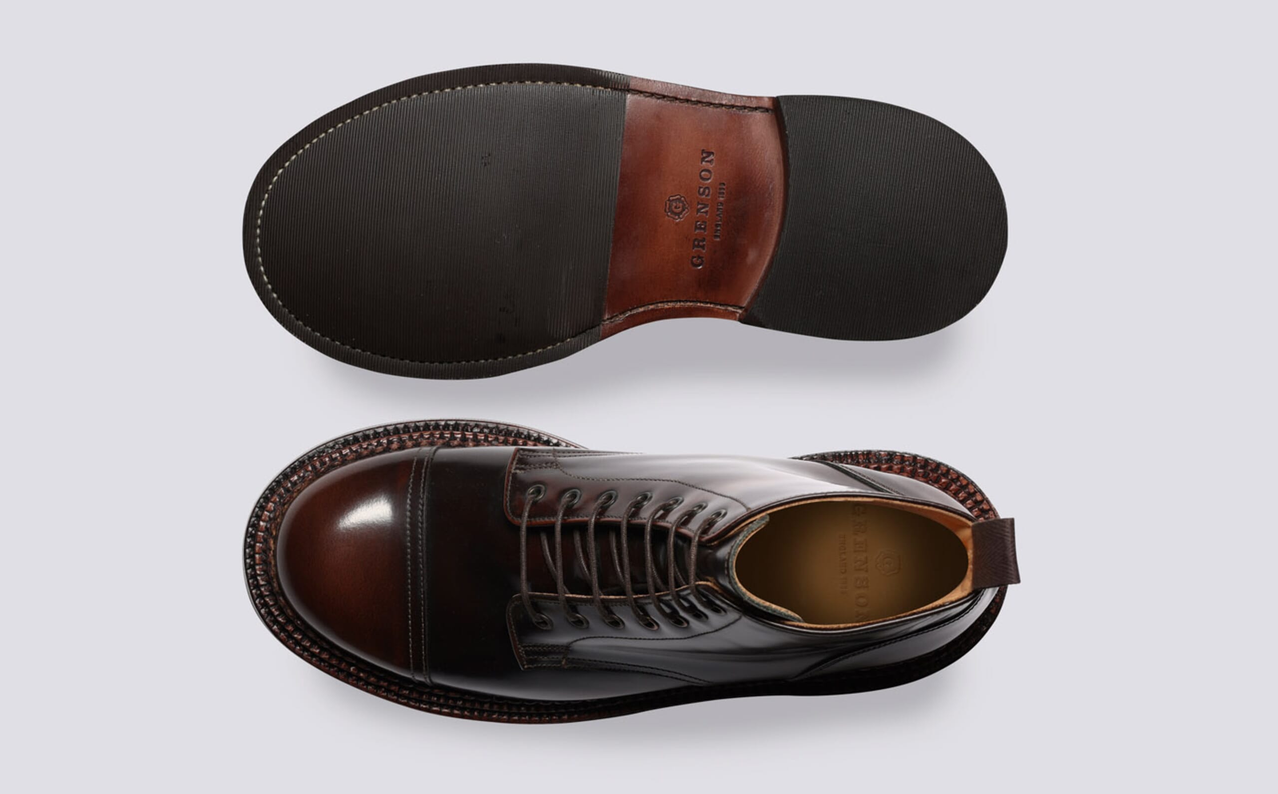Desmond | Mens Boots in Dark Brown with Triple Welt | Grenson display picture 2