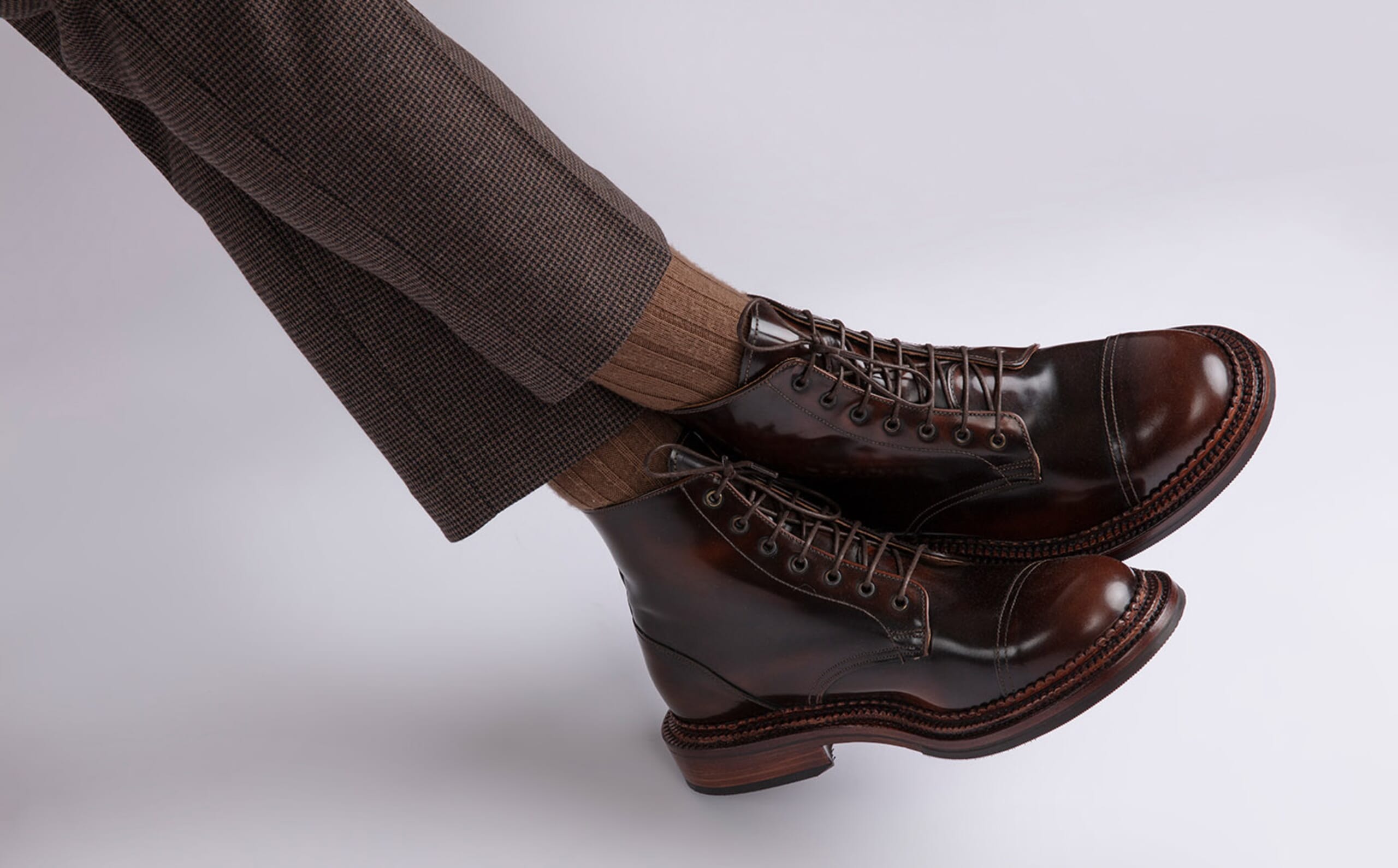 Desmond | Mens Boots in Dark Brown with Triple Welt | Grenson