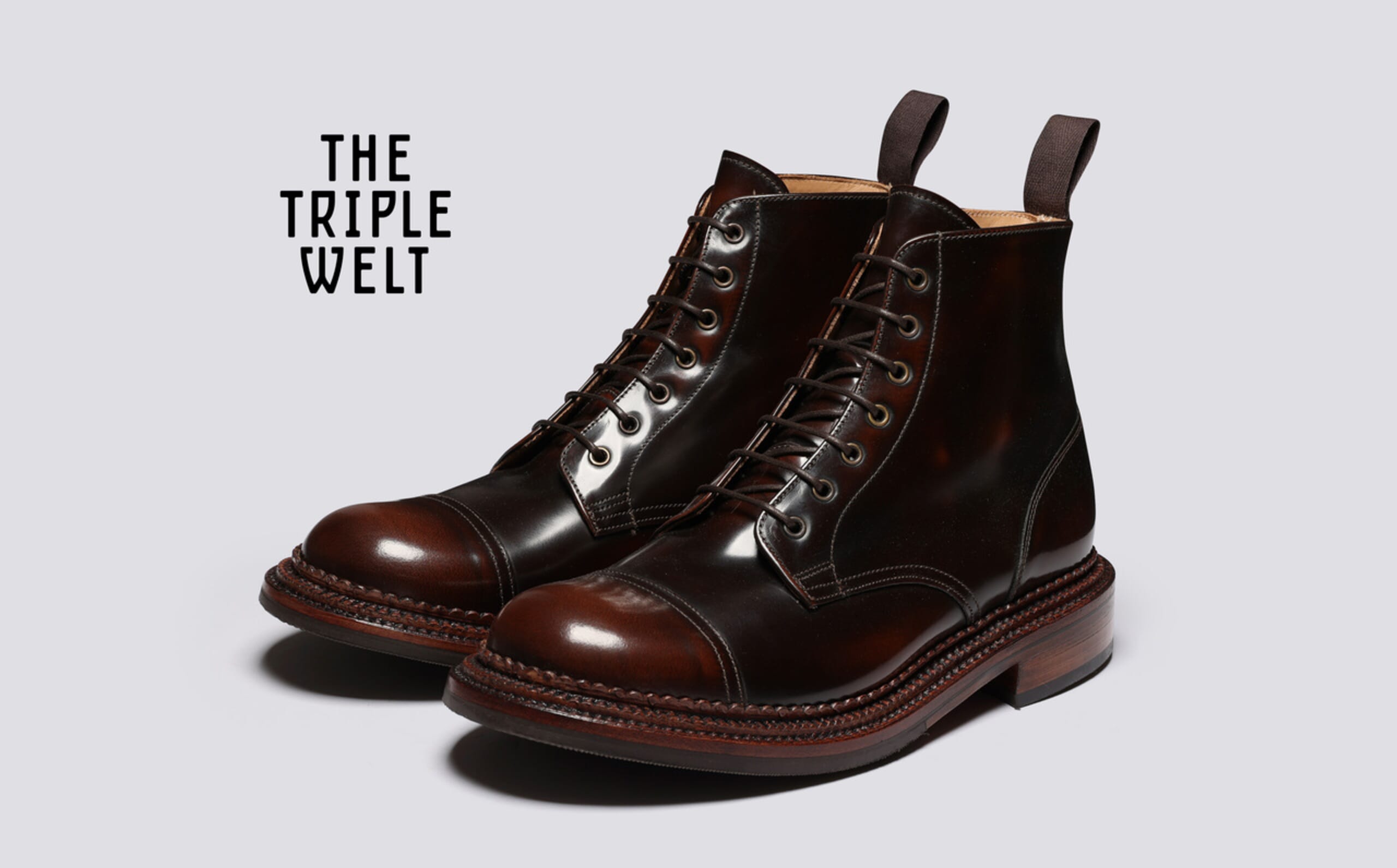 Desmond | Mens Boots in Dark Brown with Triple Welt | Grenson