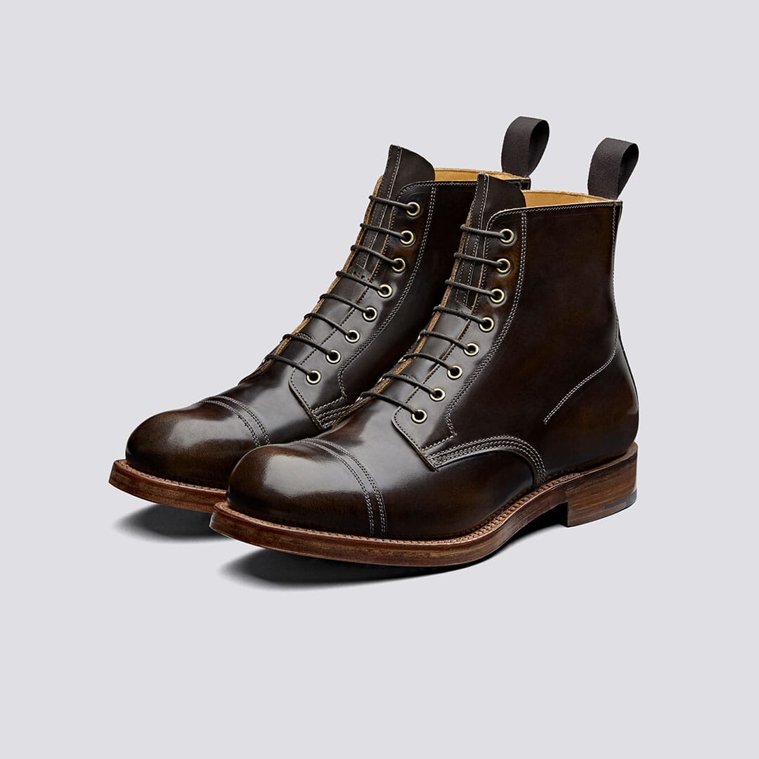 GRENSON［英］ footmaster／size５1/2 D GRENSON Camden Leather Derby Shoes for Men | MR PORTER