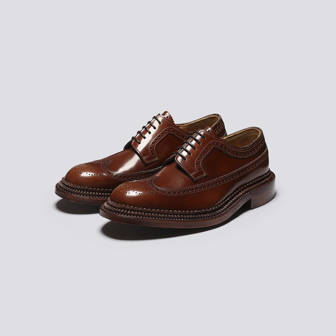 Aldwych Shoes for Men in Mid Brown with Triple Welt Grenson