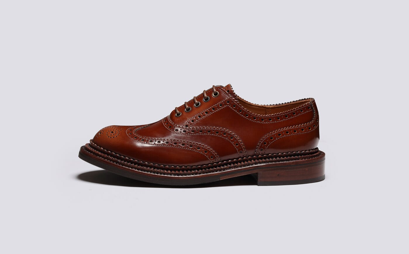 Dominic | Mens Brogues in Brown with Triple Welt | Grenson