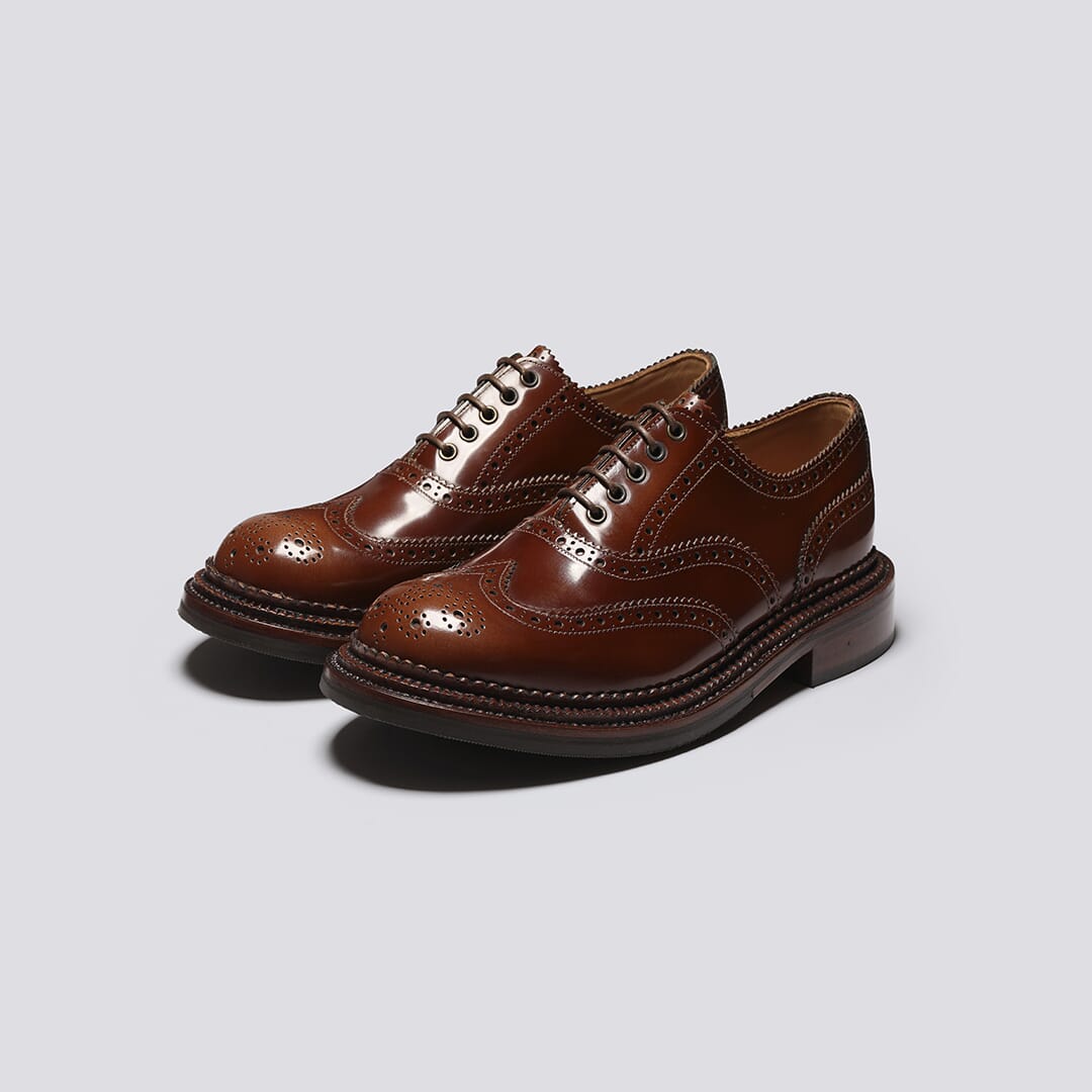 Dominic Mens Brogues in Brown with Triple Welt Grenson