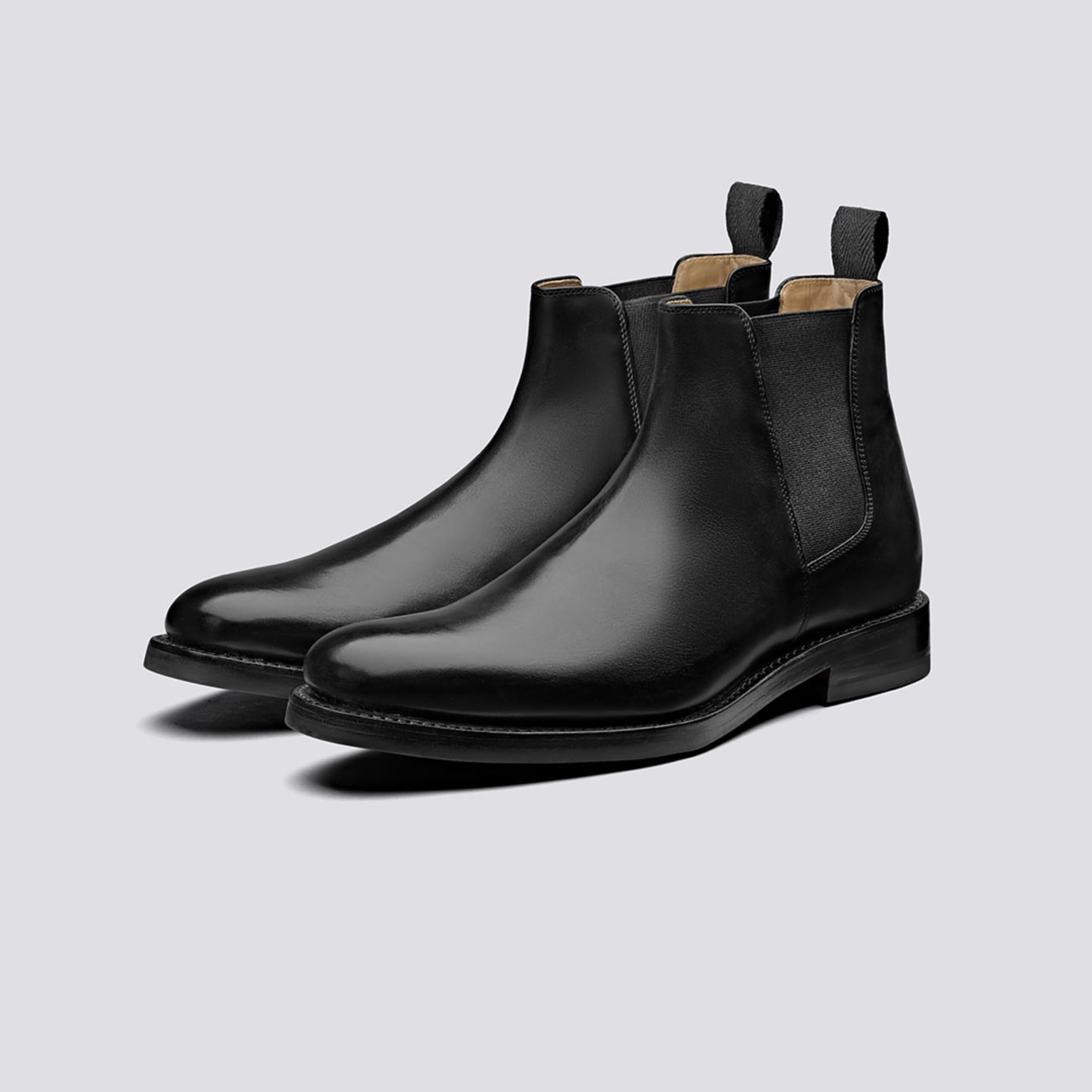 Declan | Chelsea Boots for Men in Black Calf | Grenson Shoes