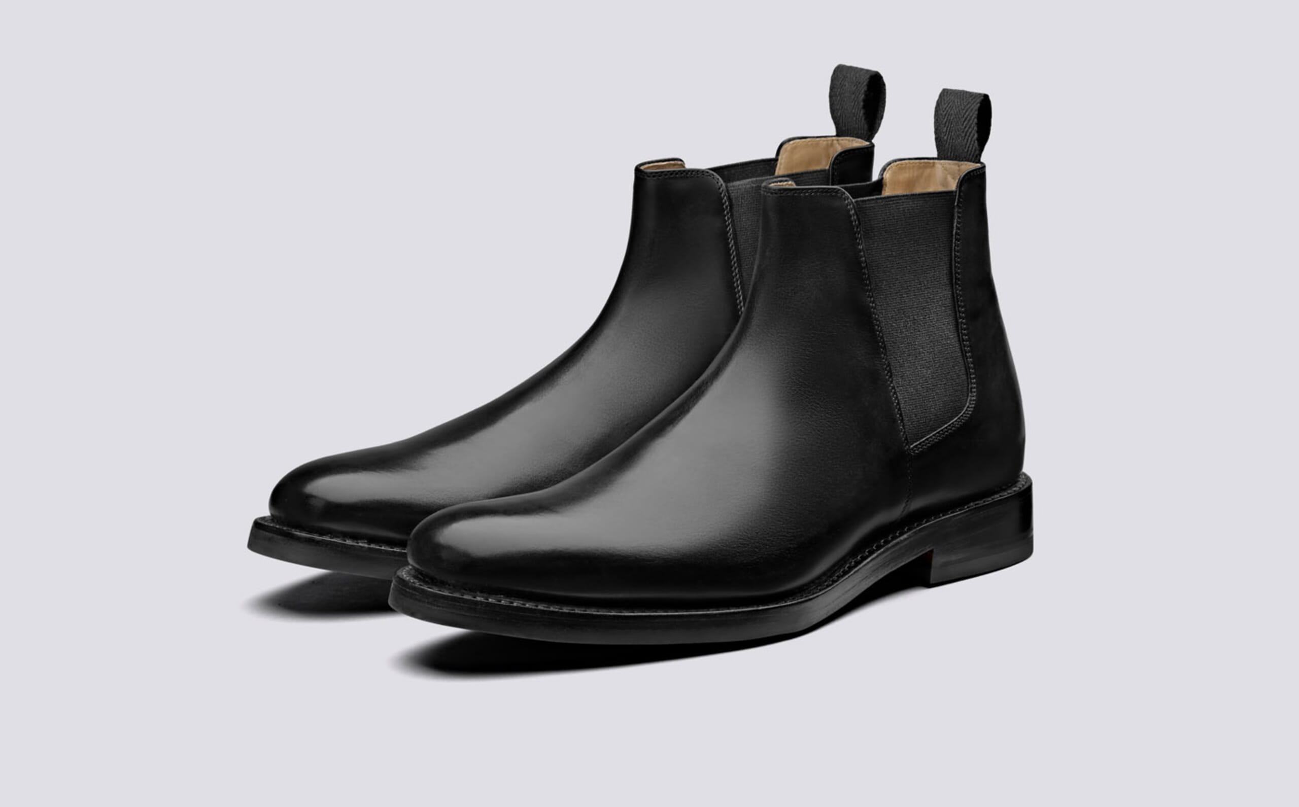 Declan | Chelsea Boots for Men in Black Calf | Grenson Shoes