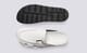 Dale | Clogs for Men in White Rubberised Leather | Grenson - Top and Sole View Dale | Clogs for Men in White Rubberised Leather | Grenson - Top and Sole View