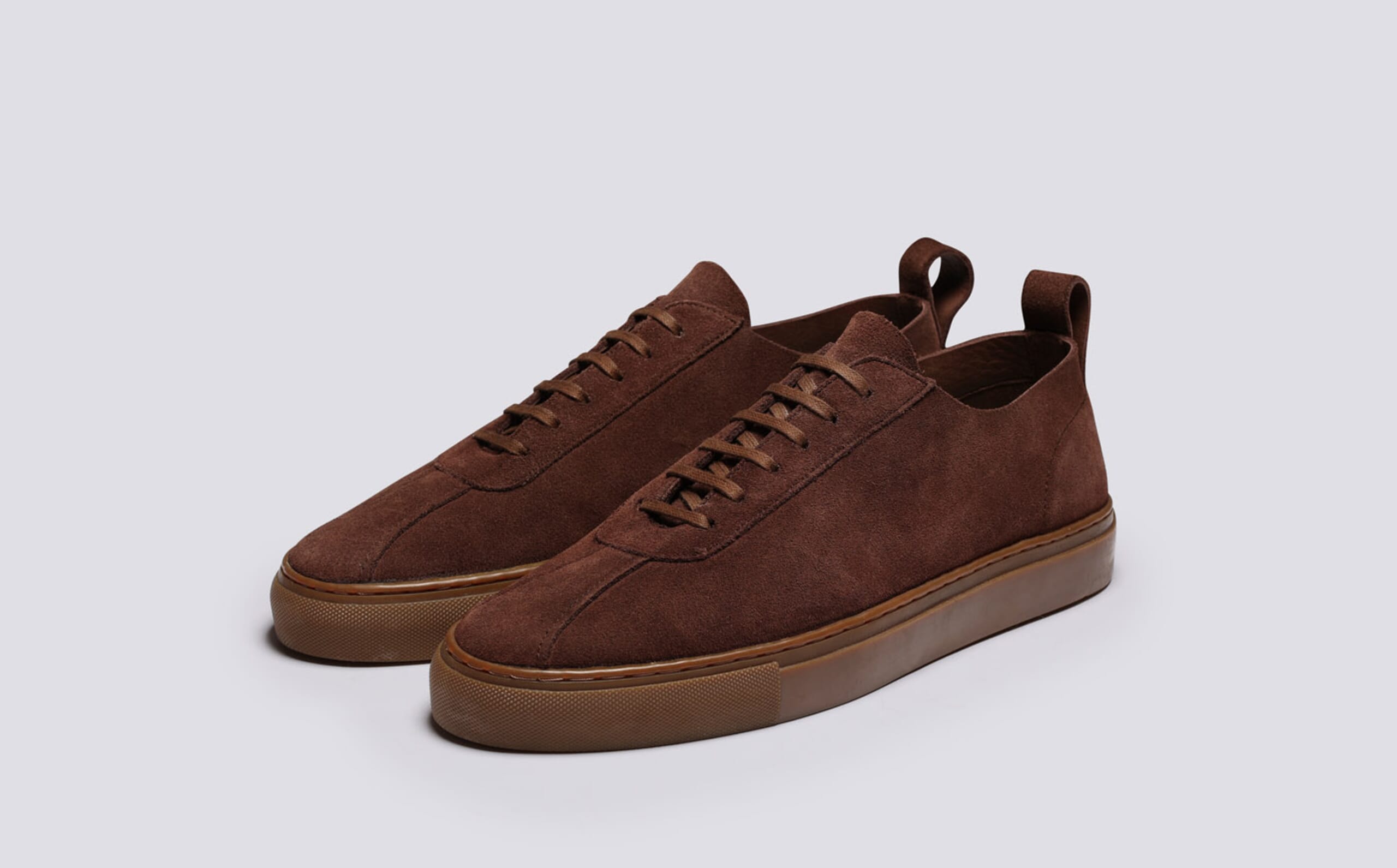 Sneaker 1 U | Mens Sneakers in Brown Coffee Suede | Grenson