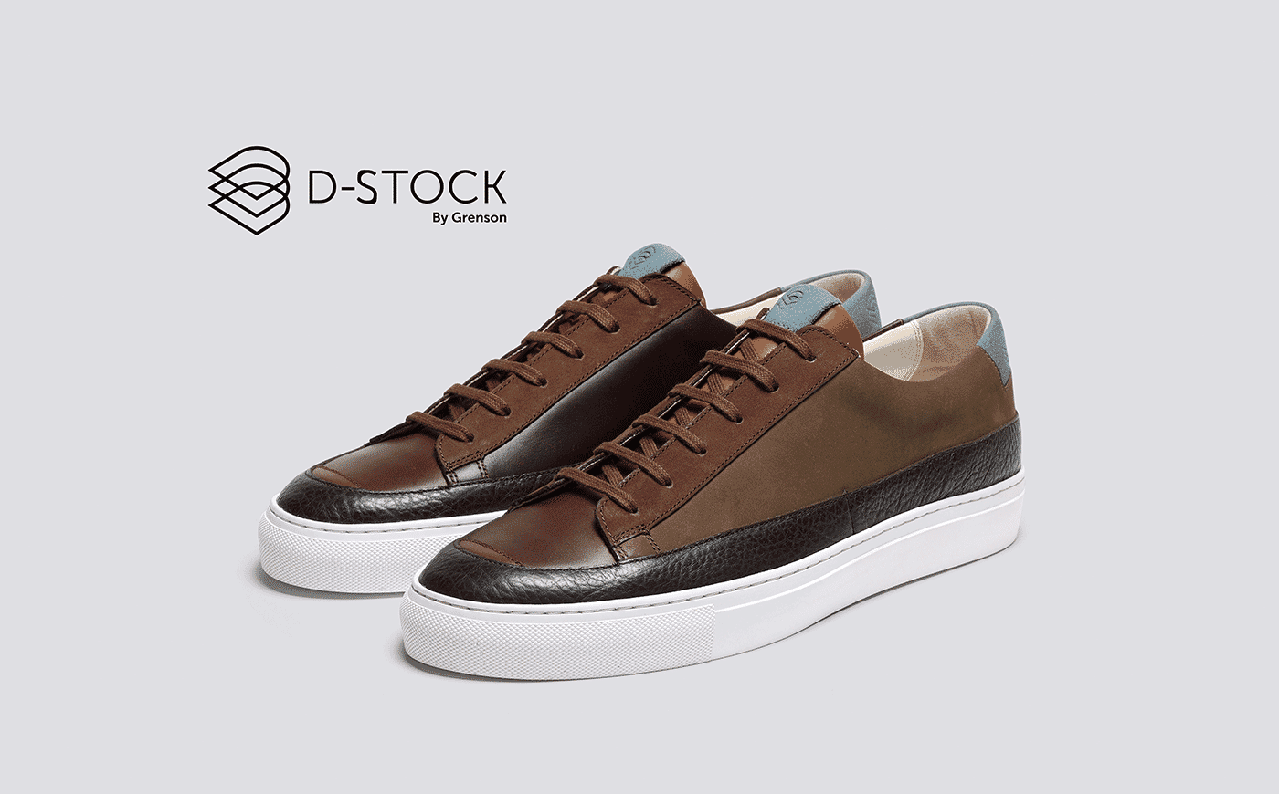D1 | Mens Tennis Sneaker in Multi Leather | DSTOCK