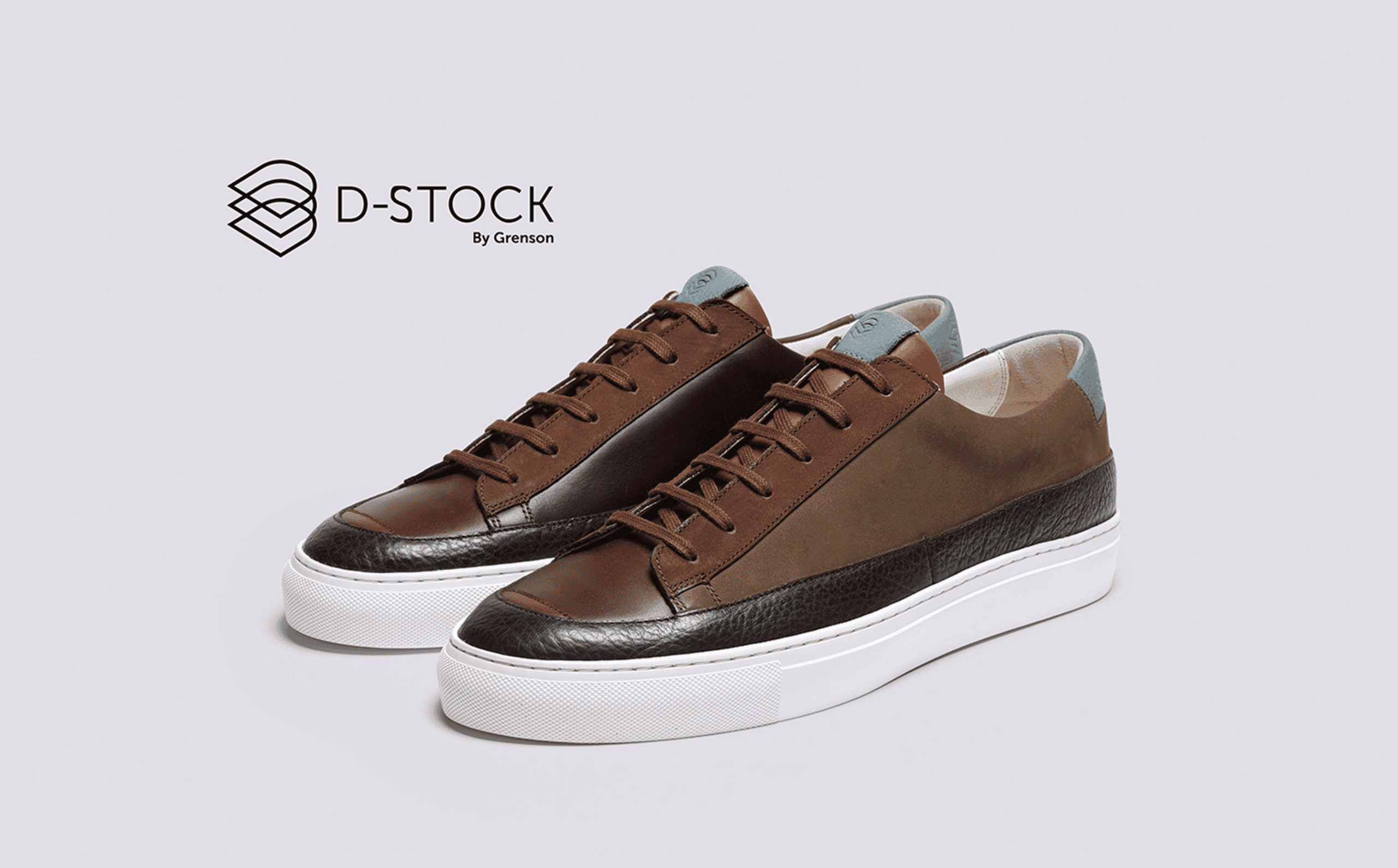 D1 | Mens Tennis Sneaker in Multi Leather | DSTOCK
