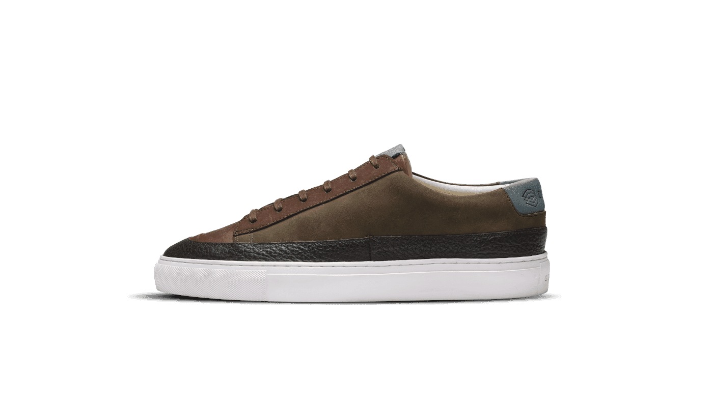 D1 | Mens Tennis Sneaker in Multi Leather | DSTOCK