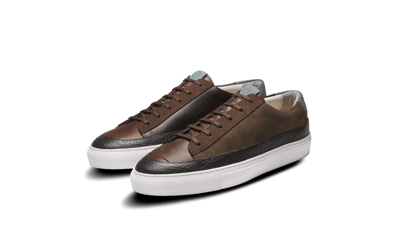 D1 | Mens Tennis Sneaker in Multi Leather | DSTOCK