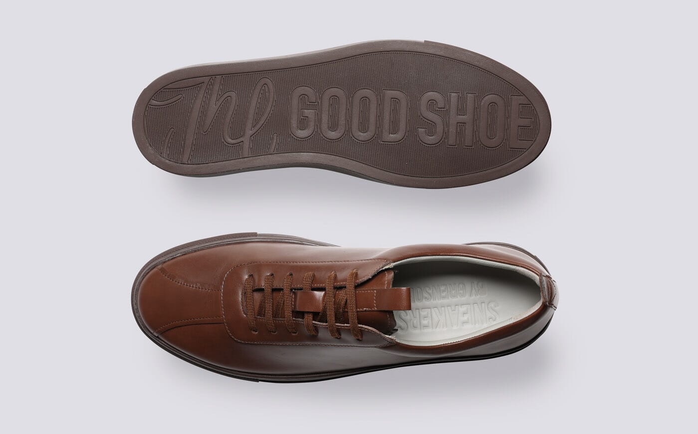Sneaker 1 Mens Sneakers in Brown Antique Leather Grenson