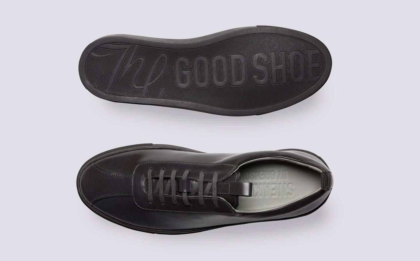 Sneaker 1 Mens Sneakers in Grey Antique Leather Grenson