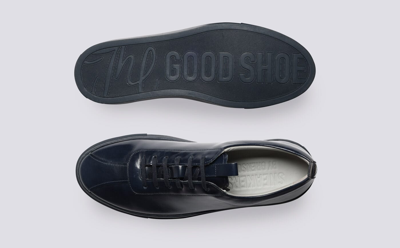 Sneaker 1 Mens Sneakers in Navy Antique Leather Grenson