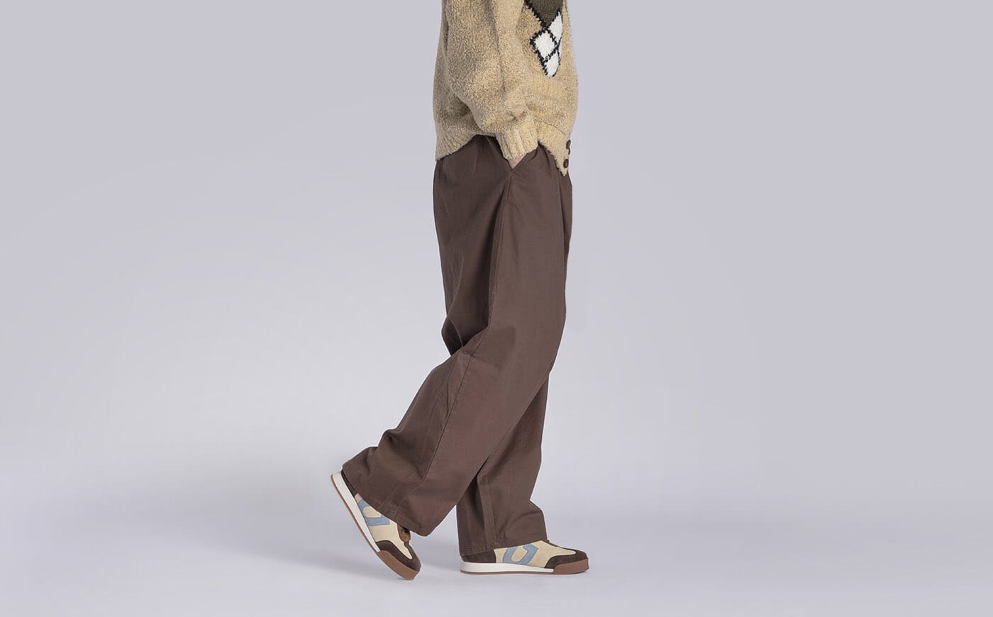 Mens Sneaker 51 Mens Trainers in Beige and Brown Suede Grenson