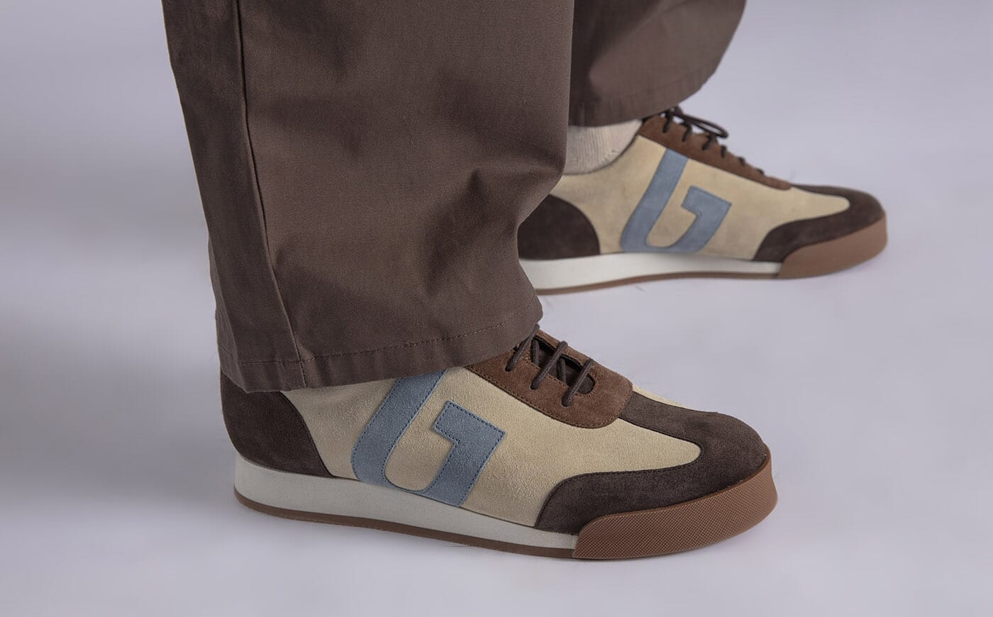 Mens Sneaker 51 Mens Trainers in Beige and Brown Suede Grenson