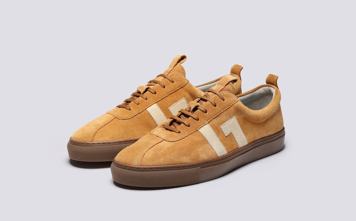 Sneaker 67 Mens Sneakers in Tan Suede Grenson