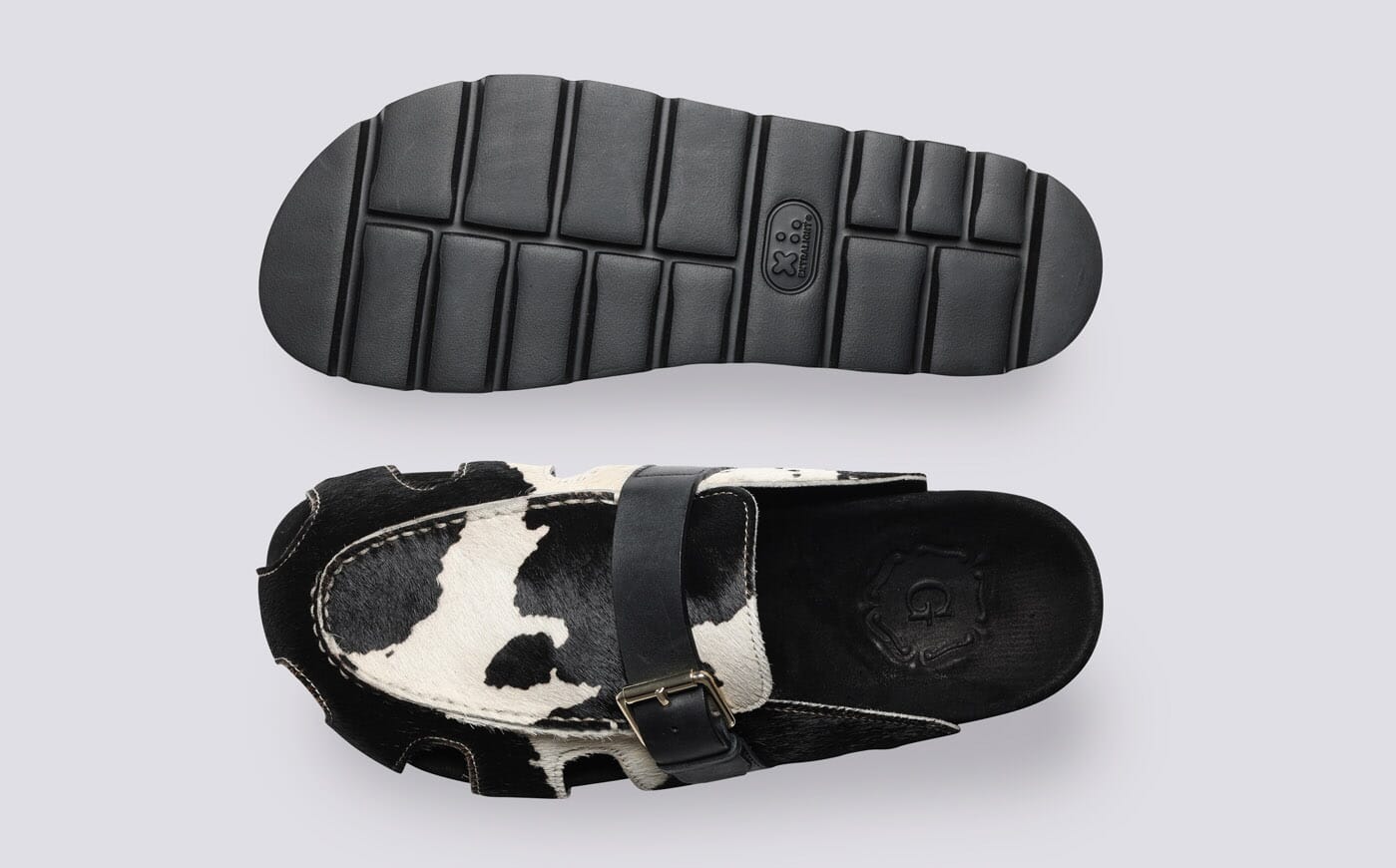 Cow print clogs top