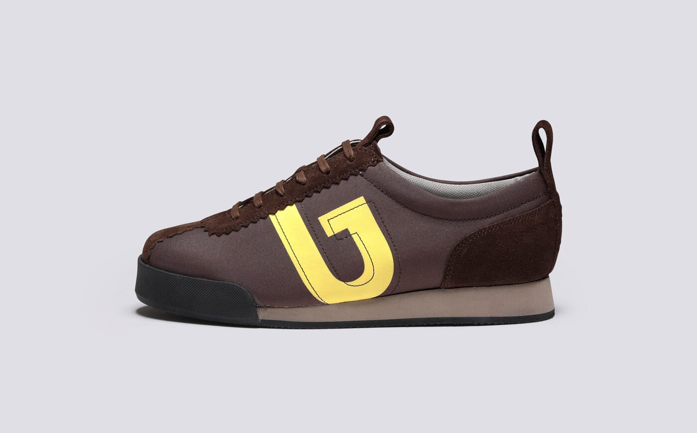 Sneaker 80 Womens Trainers in Brown Recycled Canvas Grenson