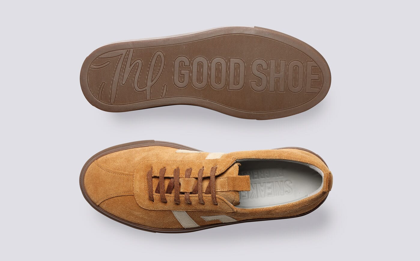 Sneaker 67 Womens Sneakers in Tan Suede Grenson