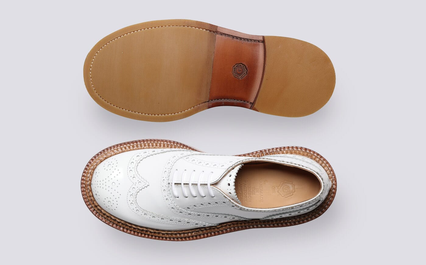 Grenson white brogues sale