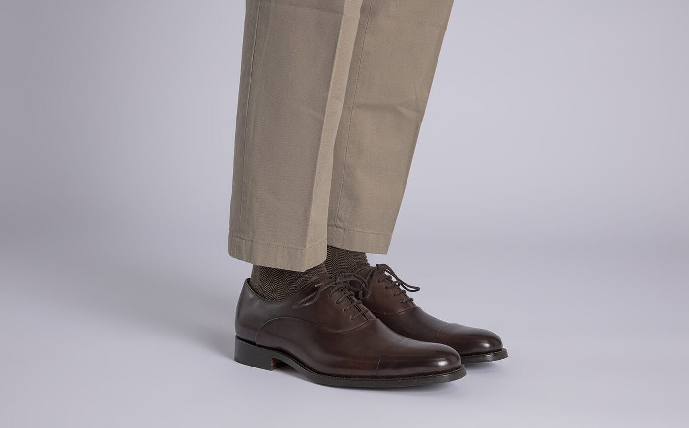 Bert Mens Shoes in Dark Brown Leather Grenson